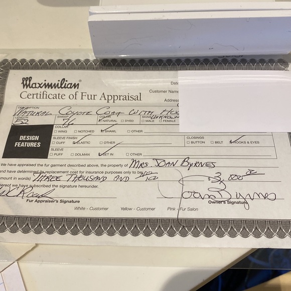 Peiser&Berk Canadian coyote fur coat with hood size large - Picture 8 of 9